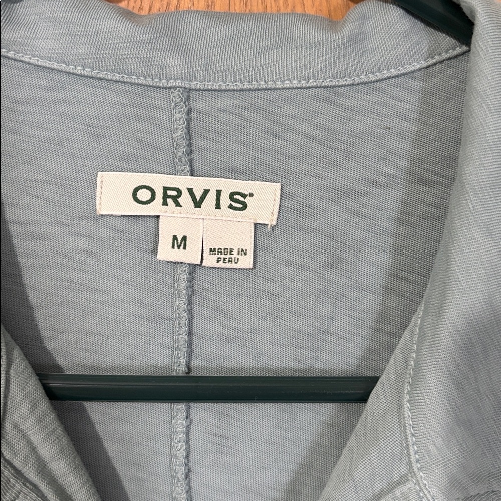 Orvis Sky Blue Long Sleeve Shirt women’s medium button up - Picture 2 of 6